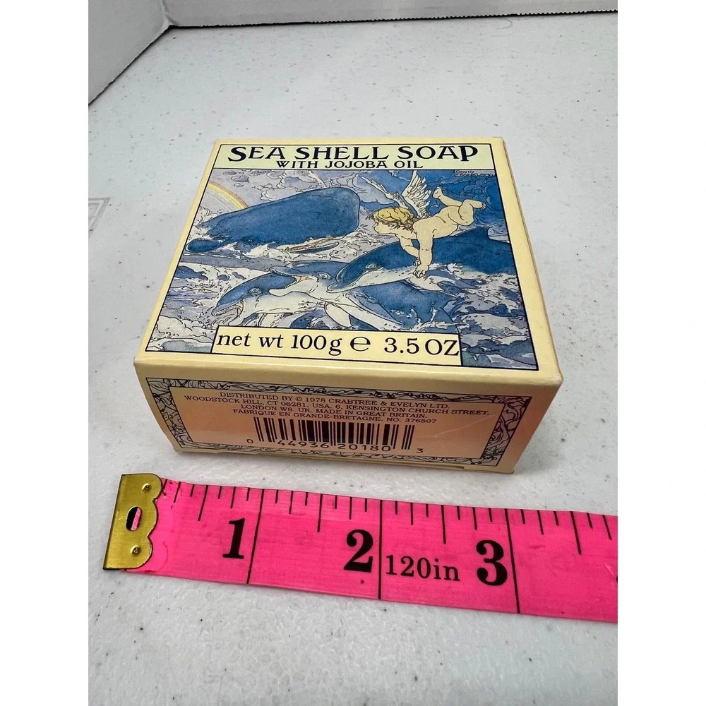 Crabtree & Evelyn London Sea Shell Soap Jojoba Oil 1978 Vintage 3.5oz Bar